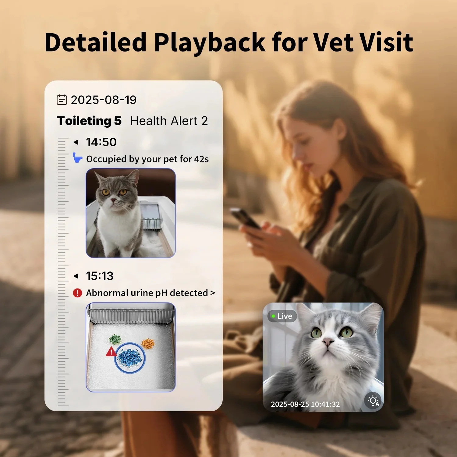 Purobot Crystal Duo Automatic Cat Litter Box with Camera -EU plug - Image 4