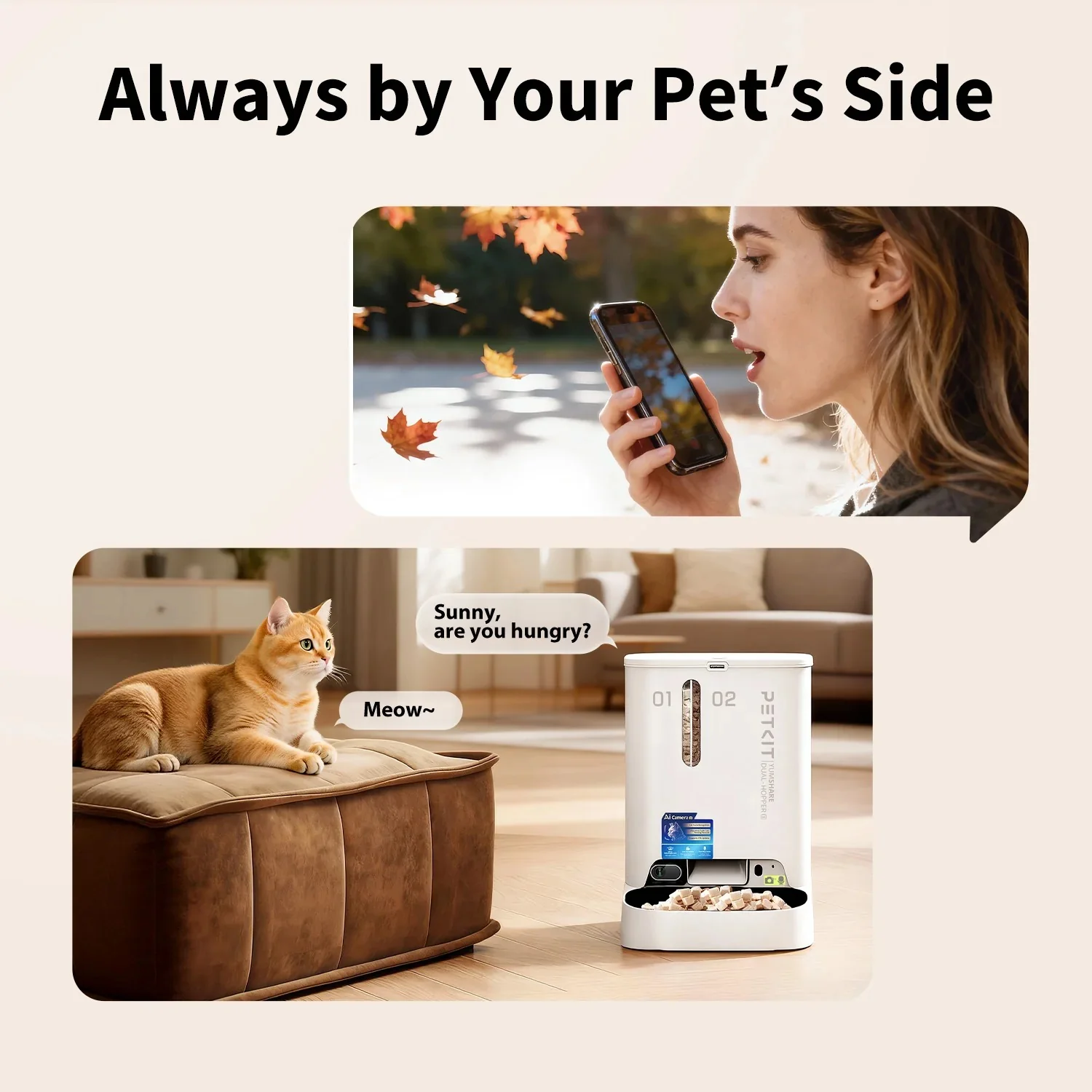 YumShare Dual-hopper 2 Automatic Feeder with Camera -EU plug - Image 6