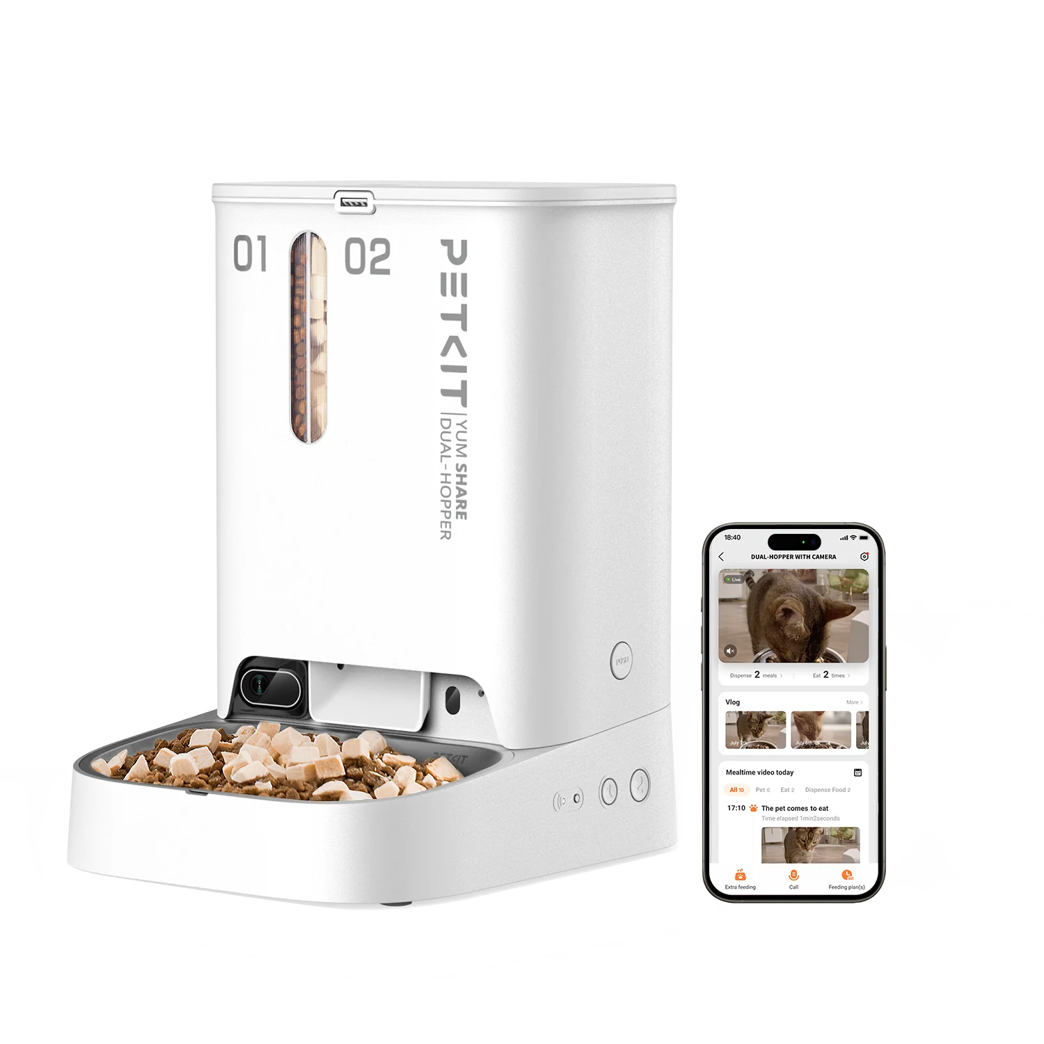 YumShare Dual-hopper Automatic Feeder with Camera -EU plug - Image 11
